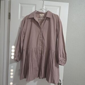 Pink Button-Up Mini Dress ✨️